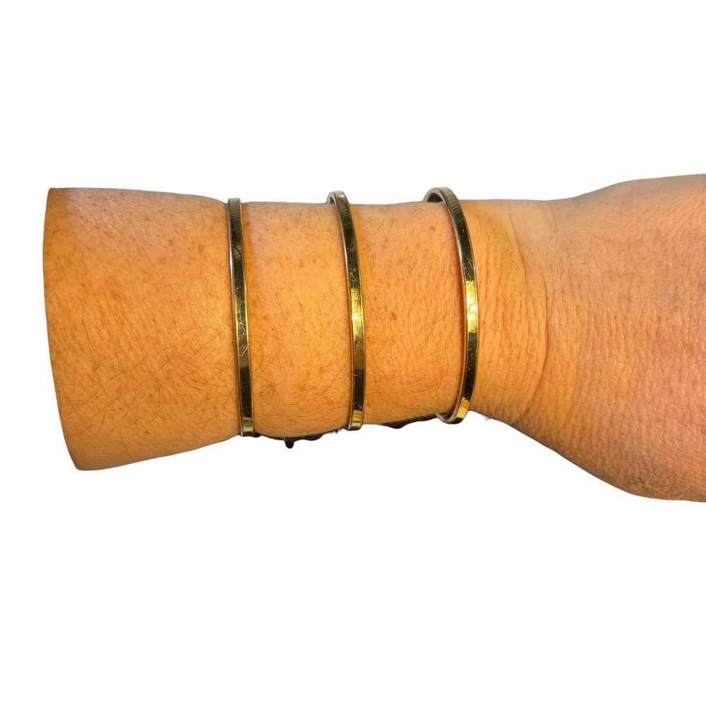 Gold Tone Geometric Cuff Bracelet Women's Fashion Jewelry Stacking Bangle Set‎